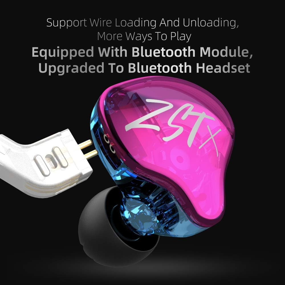 KZ ZST X Hybrid In-Ear Headphones - Purple