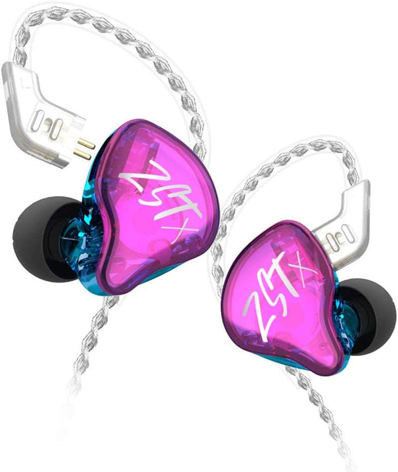 KZ ZST X Hybrid In-Ear Headphones - Purple